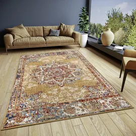 HANSE HOME Maderno gold, B:160cm H:8mm L:235cm, Jute, Polyester, Polypropylen (PP), Teppiche, Teppich, Läufer, Orientalisch, Kurzflor, Wohnzimmer, Schlafzimmer, Esszimmer,