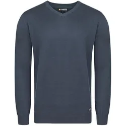 riverso Herren Pullover RIVEmil V-Neck Regular Fit Regular Fit Blau S