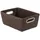 Wenko Aufbewahrungskorb Chromo mit Chromgriffen 28 x 12 x 19,5 cm braun