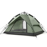 Naturehike Pop Up Zelt Wurfzelte Automatik Campingzelt 3-4 Personen Doppeldeck Kuppelzelt Großes Familienzelt mit Tragetasche (Grün - 3P)