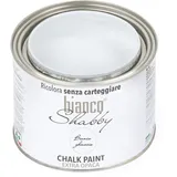 bianco Shabby® Bianco Ghiaccio (Eisweiß) - (500 ml) Chalk Paint Kreidefarbe auf Wasserbasis für alle Oberflächen – geruchsneutral, einfach zu verarbeiten, extra matt