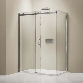 Bernstein EX806 Duschkabine mit Schiebetür rechts 90 x 120 cm transparent Echtglas