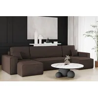 Fun Möbel Wohnlandschaft Schlafsofa MARIS Stoff Poso, braun