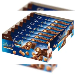 Lindt Nuss Deluxe Riegel, Dunkel 18 x 35 g (630g)
