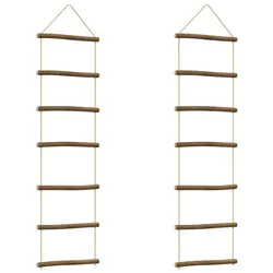 vidaXL Wanddekorationen in Leiterform 2Stk. 30x100cm Natürlicher Zweig