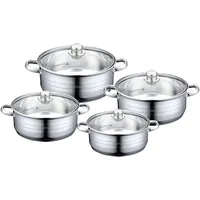 Cheffinger Edelstahl Topf-Set 8-tlg. 24 cm + 26 cm + 28 cm + 30 cm