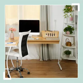 Relaxdays Kabelbox 16,5 x 44 x 16 cm 2-tlg. Braun