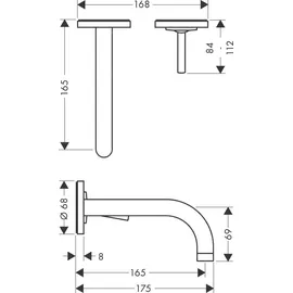 Hansgrohe Axor Uno Einhandmischer Edelstahl Optic