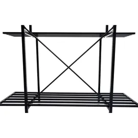 Mendler Pflanzenregal HWC-G32 100 x 120 x 44 cm Schwarz