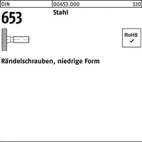 Industrial Quality Supplies DIN 653 Rändelschraube niedrige Form M3x10
