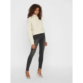 Vero Moda Tanya Normal Waist Slim Piping Jeans Dark Grey Denim S 34