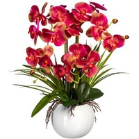 Creativ-green Kunstblume Orchidee, Phalaenopsis, pink, im Keramik-Topf, Höhe 58 cm