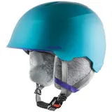 Alpina MAROI JR - Sicherer, Bruchfester & Individuell Anpassbarer Skihelm Für Kinder, turquoise matt, 51-54