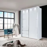 Wiemann Schwebetürenschrank WIEMANN "Malibu", weiß, B:165cm H:216cm T:67cm, Schränke, Breite 165 cm mit Glasfront