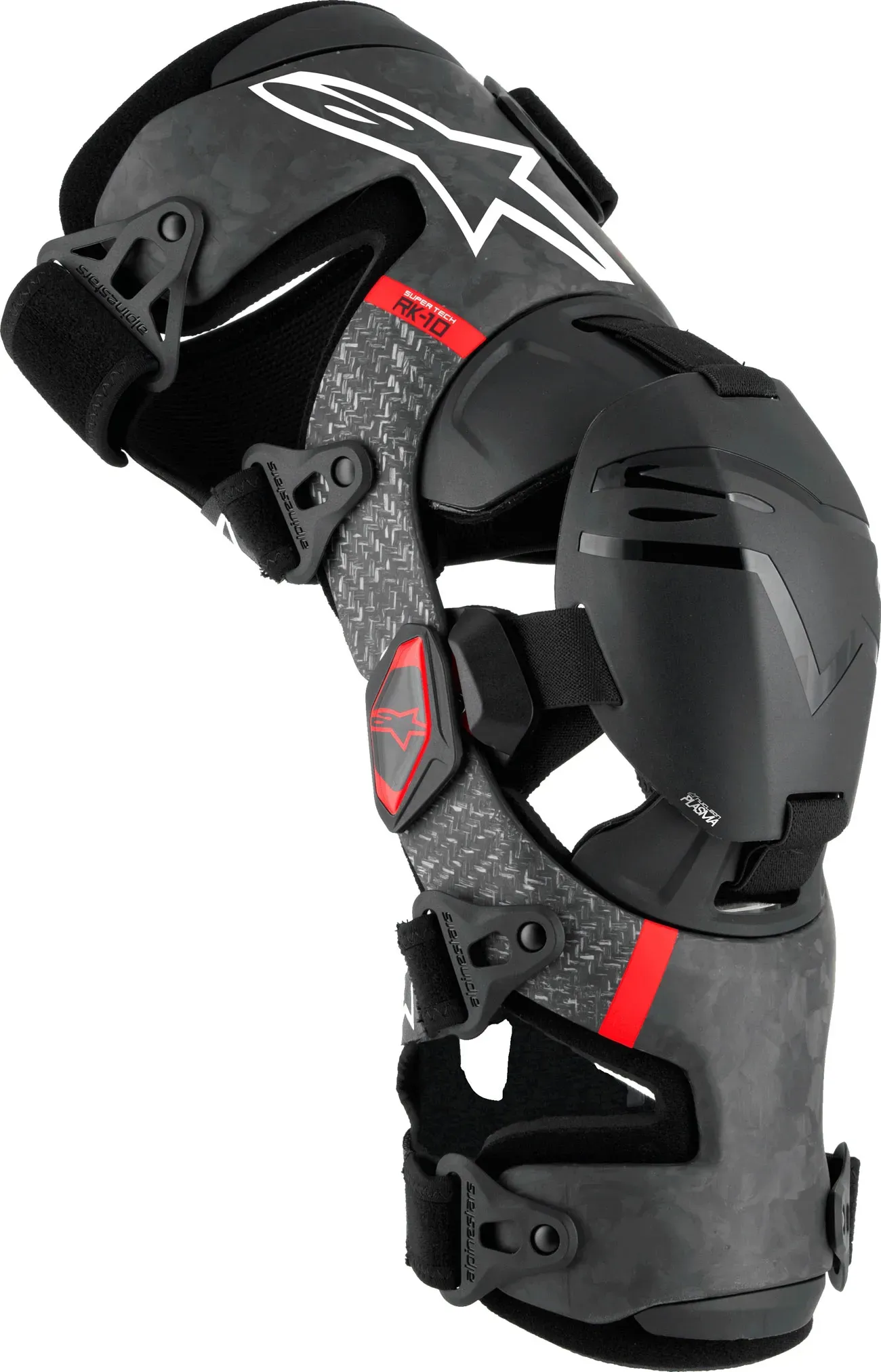 Alpinestars Supertech RK-10 Plasma, genouillères - Noir/Rouge - M