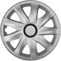 Luckyberg Radkappen 16 Zoll Kando | Zierkappen in vielen Farben, Radzierblenden 4er-Set für die meisten Automarken und Stahlfelgen. Felgenabdeckung für Autofelgen. (16" - Silver)