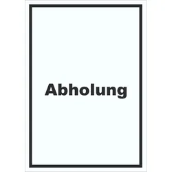 Abholung Schild mit Text Post hochkant A4 (210x297mm)