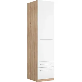 Priess Kleiderschrank PRIESS "Schrank Garderobe Wäscheschrank Barcelona in 5 Breiten", weiß (struktureichefarben hell, weiß), B:48cm H:193cm T:54cm, Holzwerkstoff, Schränke, Kleiderschrank, viel Stauraum, geräumige Schubkästen, mit Spiegel, MADE IN GERMANY