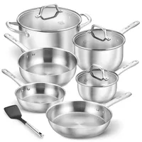 Kaket Kochtopfset, Silber, Metall, Kochen, Töpfe, Topfsets
