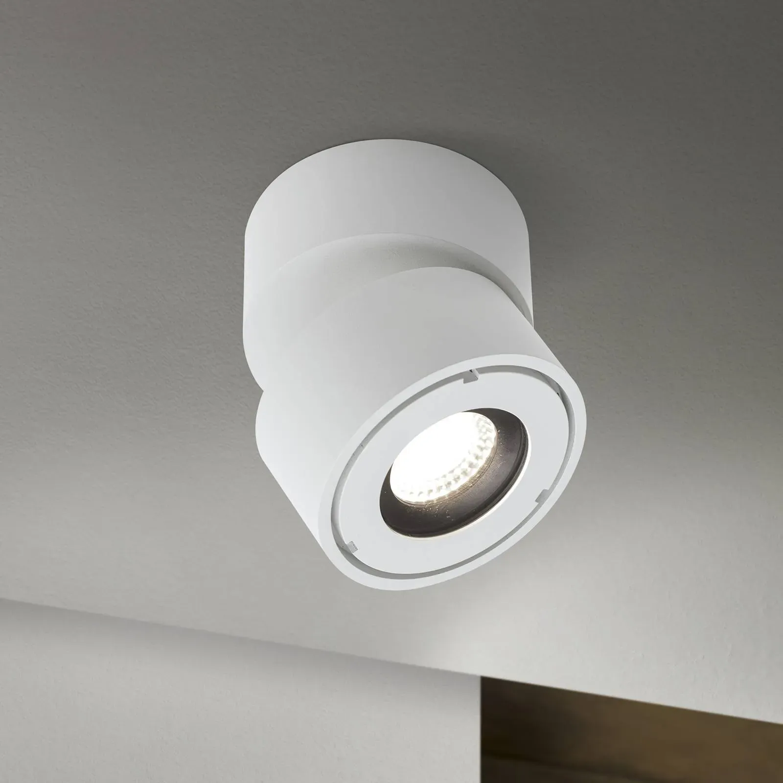 ORION LED-Außenstrahler Harvey, weiß, Ø 10 cm, Aluminium-Druckguss dimmbar, weiß / opal, Aluminium, Modern, LED Außenleuchte - 10 cm - 10 cm - 10.1 cm