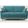 divani.store Edgar Schlafsofa, Stoff, Hellblau, 160 cm (Mat. 120 x 197)