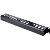 Startech StarTech.com 1 HE 19 Rangierpanel / Kabelordner Kabelmanagement mit Abdeckung, Server Finger Kabelkanal