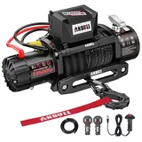 Anbull Elektrische Seilwinde 12V, 13500 LBS/6136 Kg, Synthetikseil 9.5mm*26m, 6,6 HP, Wasserdicht nach IP67, Kompatibel mit Quad, SUV, LKW, Bootstrailer, SUV Pickup, Motorwinde Seilzug
