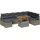 vidaXL Garten-Sofa-Set 9-tlg. Grau