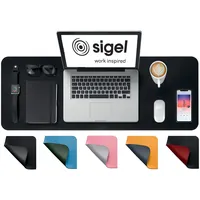Sigel Schreibtischunterlage Lederimitat schwarz