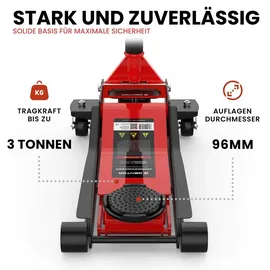 GENTOR Wagenheber Stahl 75-505mm rot