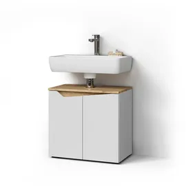 livinity Waschbeckenunterschrank Timavo 60 x 57,5 cm Weiß