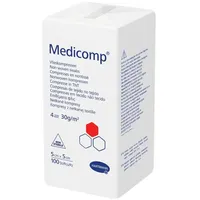 hartmann h Hartmann Medicomp Vlieskompressen - 100 Stück 5 x 5 cm
