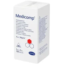 hartmann h Hartmann Medicomp Vlieskompressen - 100 Stück 5 x 5 cm