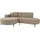 WFL GROUP Ecksofa Hana Loft Chenille 3-Sitzer Dunkelbeige