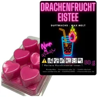 WonderWax Duftwachs WonderWax® Neon Duftwachs 6 Herzen (Drachenfrucht Eistee), Duftrichtung: Drachenfrucht Eistee