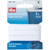 Prym 995100 Elastic-Abschlussspitze 10 mm weiß, 84% PA 16% EL