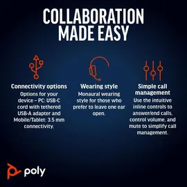 Poly Blackwire 5220 USB-C Stereo-Headset