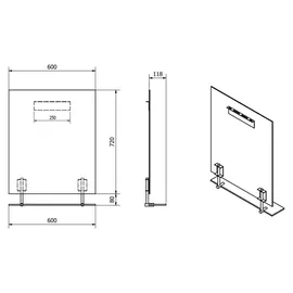 Sapho WEGA Spiegel mit Ablage 60x80cm
