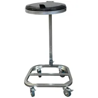 Quick Star Müllsackständer Rollbarer Müllsackständer mit 4 Rollen verzinkt, Mit 4 Rollen schwarz|silberfarben 120 l | 40 cm x 100 cm x 40 cm