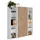 moebel-dich-auf TABOR 3 Aktenschrank 172x185x33 cm Weiß/Gold
