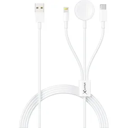 XLayer 3 in 1 Multifunktions-Kabel für Apple Produkte 1.5m Weiß EINHEITSGRÖSSE