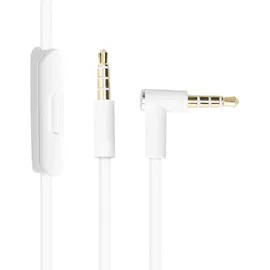 kwmobile Kopfhörerkabel für Beats Studio 3 / Solo 3 / Solo2 / Studio 2 / Studio 1 / Mixr - Ersatz Kabel 140 cm Mikrofon Lautstärkeregler - 3.5mm - Weiß