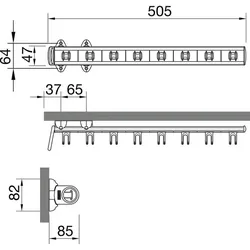 SERVETTO Self System Gürtelhalter Modell M - silberfarbig/schwarz
