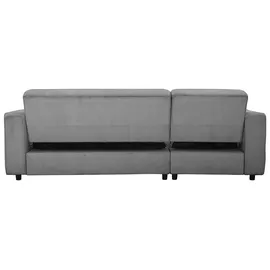 dorel home Ecksofa DOREL HOME "Allie Schlafsofa 230 cm mit Relaxfunktion in der Rückenlehne", grau, B:230cm H:82cm T:154cm, 100% Polyester, Sofas, Ecksofa, Schlaffunktion (108/194,5cm), trendiger Cord o. pflegeleichter Velours