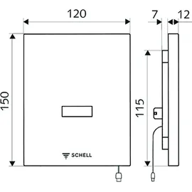 Schell Edition Urinalsteuerung Infrarot Edelstahl 028072899