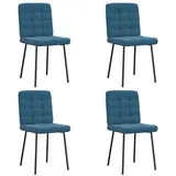 vidaXL Esszimmerstühle 4 Stk. Blau Samt