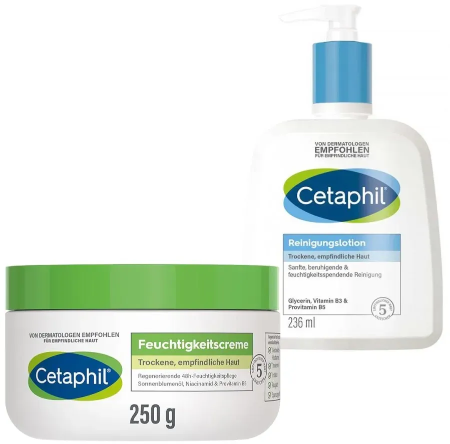 Cetaphil Feuchtigkeitscreme + Reinigungslotion