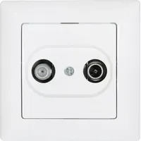 GUNSAN Visage Sat TV Steckdose Weiss