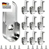 Kleiderstangenhalter 2er Set Metall Garderobenstange Halterung Silber