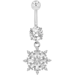 Bauchnabelpiercing ADELIA ́S, Damen, weiß, neutral, Edelstahl, Piercings